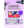 Daxi MK-340 Bluetooth Kablosuz Klavye Mouse Set Lavanta Retro