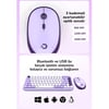 Daxi MK-340 Bluetooth Kablosuz Klavye Mouse Set Lavanta Retro