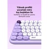 Daxi MK-340 Bluetooth Kablosuz Klavye Mouse Set Lavanta Retro