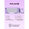 Daxi MK-340 Bluetooth Kablosuz Klavye Mouse Set Lavanta Retro