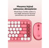 Daxi MK-340 Kablosuz Bluetooth Klavye Coral Pink Retro