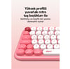 Daxi MK-340 Kablosuz Bluetooth Klavye Coral Pink Retro