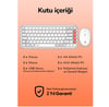 Daxi MK-340 Kablosuz Bluetooth Klavye Orange-Grey Retro