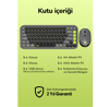 Daxi MK-340 Kablosuz Bluetooth Klavye Yeşil-Gri Retro