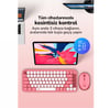 Daxi MK-340 Kablosuz Bluetooth Klavye Coral Pink Retro