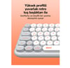 Daxi MK-340 Kablosuz Bluetooth Klavye Orange-Grey Retro