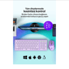 Daxi MK-390 Kablosuz Bluetooth/WiFi Klavye Set Retro Lavanta