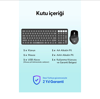 Daxi MK-390 Kablosuz Bluetooth/WiFi Klavye Set Retro Siyah
