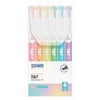 KMP-FOSFORLU MARKÖR SOFT UÇ ÇİFT UÇ 6 RENK SET