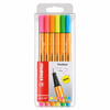STABILO point 88 Neon 6'lı Fineliner Kalem Paketi  Ofis Okul