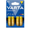 Varta Longlife AA Alkalin Kalem Pil 4'lü