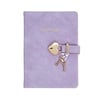 VJ Hush Kilitli Defter 80 gr 160 Yp Çizgili Lila Şifreli Güvenli