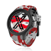 X WATCH Camouflage Kırmızı 44 mm Silikon Kol Saati