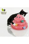3 Katlı Kedi Oyuncağı Pembe Renkli