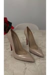 Bej Rugan 12 cm Topuk Kadın Stiletto