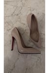 Bej Rugan 12 cm Topuk Kadın Stiletto