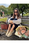 Bej Süet Hakiki Deri Kadın Makosen Loafer Ayakkabı