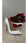 Beyaz Rugan 12 cm Topuk Kadın Stiletto