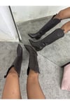 Kahverengi Kadın Hakiki Deri Çizme