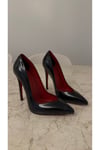Siyah Rugan 12 cm Topuk Kadın Stiletto
