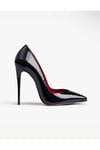 Siyah Rugan 12 cm Topuk Kadın Stiletto
