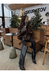 Siyah XL Geniş Kesim Kadın Topuklu Çizme