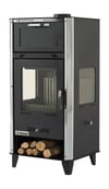 F400 Dik Fırınlı 3 tarafı camlı odun kömür sobası