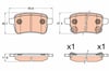 Arka Fren Balatası Opel Corsa E 14>19 Adam 14>19 15 Jant Rpo J67 Fıat Egea 16> 500L 13> 264Mm Trw Gdb2032