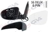 Dış Dikiz Aynası Sol Golf 09> Elektrikli Isıtmalı Astarlı Sinyalli Asferik 6 Fiş Vm-6197Ehpal Gva 1075248