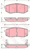 Disk Balata Arka Aks Hyundaı Galloper Iı Jk-01 -Santamo Kıa Joıce Mte1p Mıtsubıshı Galant Vııı E A -Galant Vııı Estate Ea- Ec -Pajero Pının I H6w-H7w -Santamo Ug 1998->2003 Trw Gdb3260