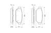 Disk Balata - Arka - Wva 21874 - 98.9X37.5X15.0/14.2 Mm - İkaz Kablolu 0986495326 Bosch 0986424464