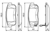 Disk Balata-Arka- Wva 24039 - 105.5X43.0X14.5 Mm -İkaz Kablolu Bosch 0986494223