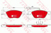Disk Balata Ön Aks Alfa Romeo 145 930 -146 930 -156 932 -156 Sportwagon 932 -Gtv 916 -Spıder 9 16 Fıat Bravo I 182 -Coupe 175 -Marea Weekend 185 -Multıpla 186 -Multıpla Van 186 -Strada Pick Trw Gdb1212dte