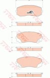 Disk Balata Ön Aks Arka Aks Mıtsubıshı Canter Fb7-Fb8-Fe7-Fe8 Vıı-Canter Fe5-Fe6 Vı - Trw Gdb3492
