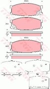 Disk Balata Ön Aks Mıtsubıshı Canter Fb7-Fb8-Fe7-Fe8 Vıı-Canter Fe3-Fe4 V-Canter Fe5-Fe6 Vı 19 96-2001 Trw Gdb3423