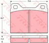 Disk Balata Ön Aks Volvo 140 142-144 -140 Estate 145 -164 164 -260 P262-P264 -260 Coupe P262 -2 60 Estate P265 -P 1800 P18 1966->1968 Trw Gdb131