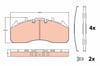 Disk Balata Ön Renault Trucks C-D-Magnum-Premıum 2 Volvo 7700-8500-8700-9700-9900-Fe-Fe Iı-Fh-Fh16 06-11 Trw Gdb5096