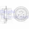 Fren Dıskı Arka Land Rover Dıscovery Iv L319 Range Rover Sport I L320 Delphı Bg3925c