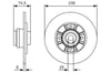 Fren Diski Arka Renault Clıo Iı 98>05 Megane I 96> R19 238X8x7mm Rulmanlı Abs Sensörlü Bosch 0986479760