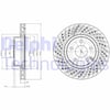 Fren Diski Çiftli Paket . Delikli Ön Mercedes Sl350 03/2003 > 01/2012 Delphı Bg3882