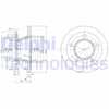 Fren Diski Çiftli Paket . Deliksiz Ön Mercedes Mb100. Mb80 1987 > 10/1995 Delphı Bg2494