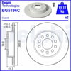 Fren Diski Çiftli Paket - Boyalı Delikli Vw Multivan Arka 08-2021> Delphı Bg5196c