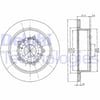 Fren Diski Ön Ford Transit 92> T12-M12 Çap: 254 Mm Delphı Bg2662