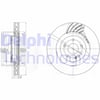 Fren Diski Tekli Paket . Delikli Ön Mercedes Sl280. Sl320. Sl500 06/1998 > Delphı Bg9059