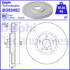 Fren Diski Tekli Paket - Boyalı. Delikli Ön Mını John Cooper Works 03/2015 > Delphı Bg9340c