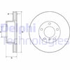 Fren Diski Tekli Paket - Boyalı. Delikli Ön Mercedes G350. G400. G500. G55 09/1993 > Delphı Bg9145c