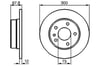 Fren Diski. Arka. 300 / 12-10.4 Mm . Yüksek Karbon Alaşımlı Bosch 0986478322