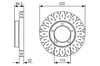 Fren Diski. Ön. 322 Mm / 32-3 Mm Hava Kanallı 0986479T23 Bosch 0986479A64
