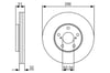 Fren Diski. Ön. 296 Mm / 32-3 Mm Hava Kanallı Bosch 0986479R20
