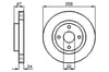 Fren Diski. Ön. 258 /24-22 Mm . Hava Kanallı Bosch 0986478989